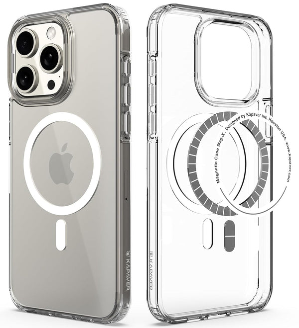 iPhone 15 Pro Max Back Cover Case | Mag X - Clear
