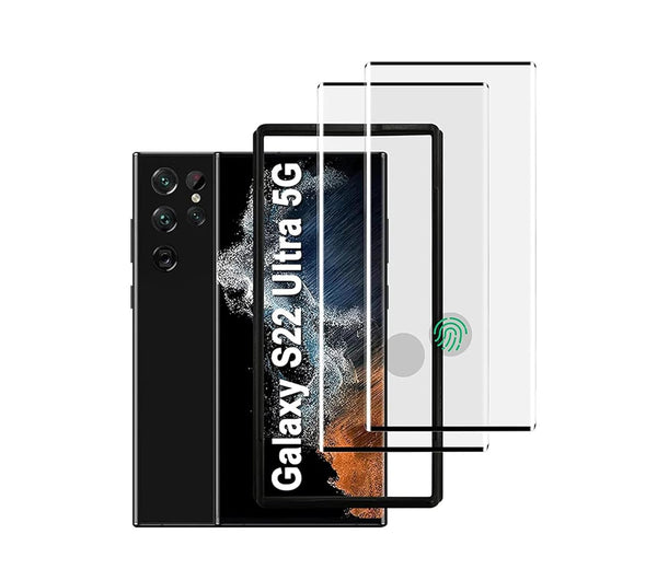 Galaxy S22 Ultra Tempered Glass Screen Protector Guard | GLaS HD Tray - 2 Pack