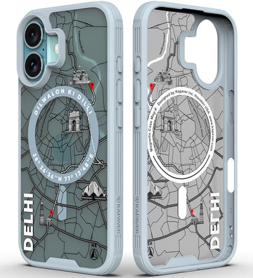 iPhone 16 Back Cover Case | GPS Edition (Delhi) Mag X - Gray