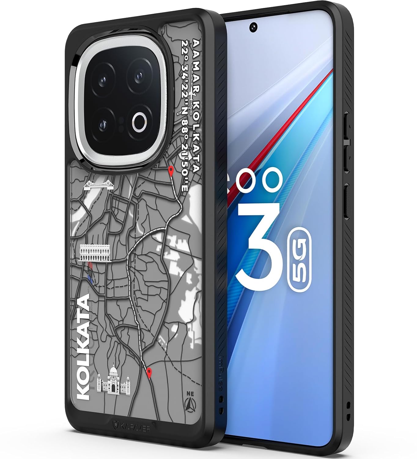 IQOO 13 Back Cover Case | GPS Edition (Kolkata) Impulse - Black