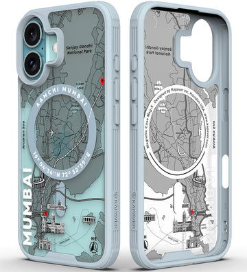 iPhone 16 Back Cover Case | GPS Edition (Mumbai) Mag X - Gray