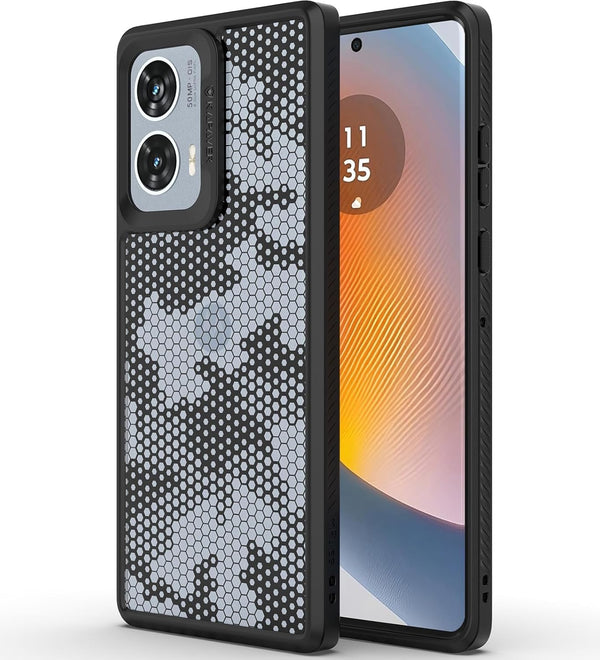 Motorola G85 5G Back Cover Case | Impulse - Black (Honeycomb)