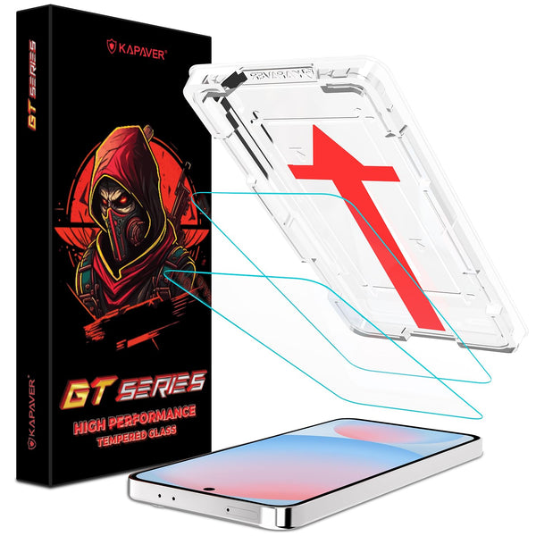 Samsung Galaxy S24 FE Tempered Glass Screen Protector Guard | Glass HD - 2 Pack (with 1 EasyDo Applicator)