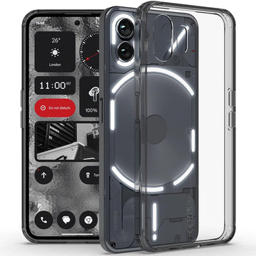 Nothing Phone 2 (FOSO) Crystal Shock Proof Back Cover Case - Smoke Black