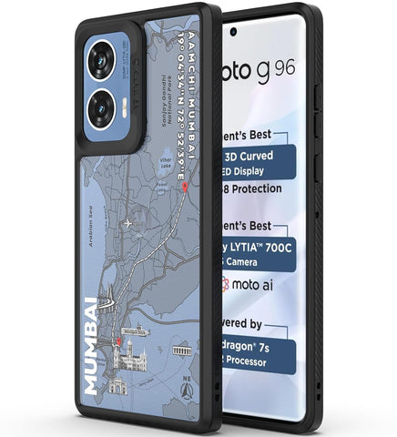 Motorola G96 5G Back Cover Case | GPS Edition (Mumbai) Impulse - Black