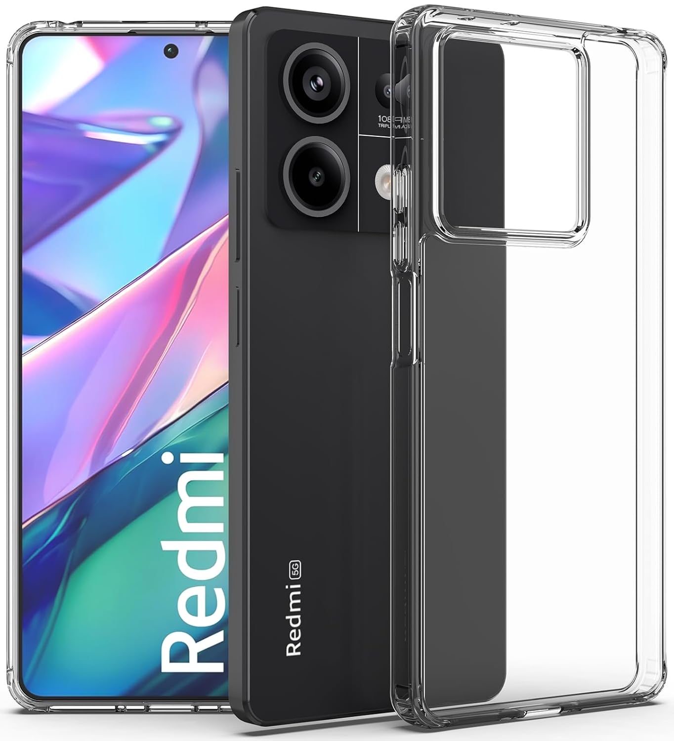 Redmi Note 13 Back Cover Case | Hybrid - Crystal Clear