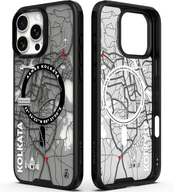 iPhone 16 Pro Max Back Cover Case | GPS Edition (Kolkata) Mag X - Black