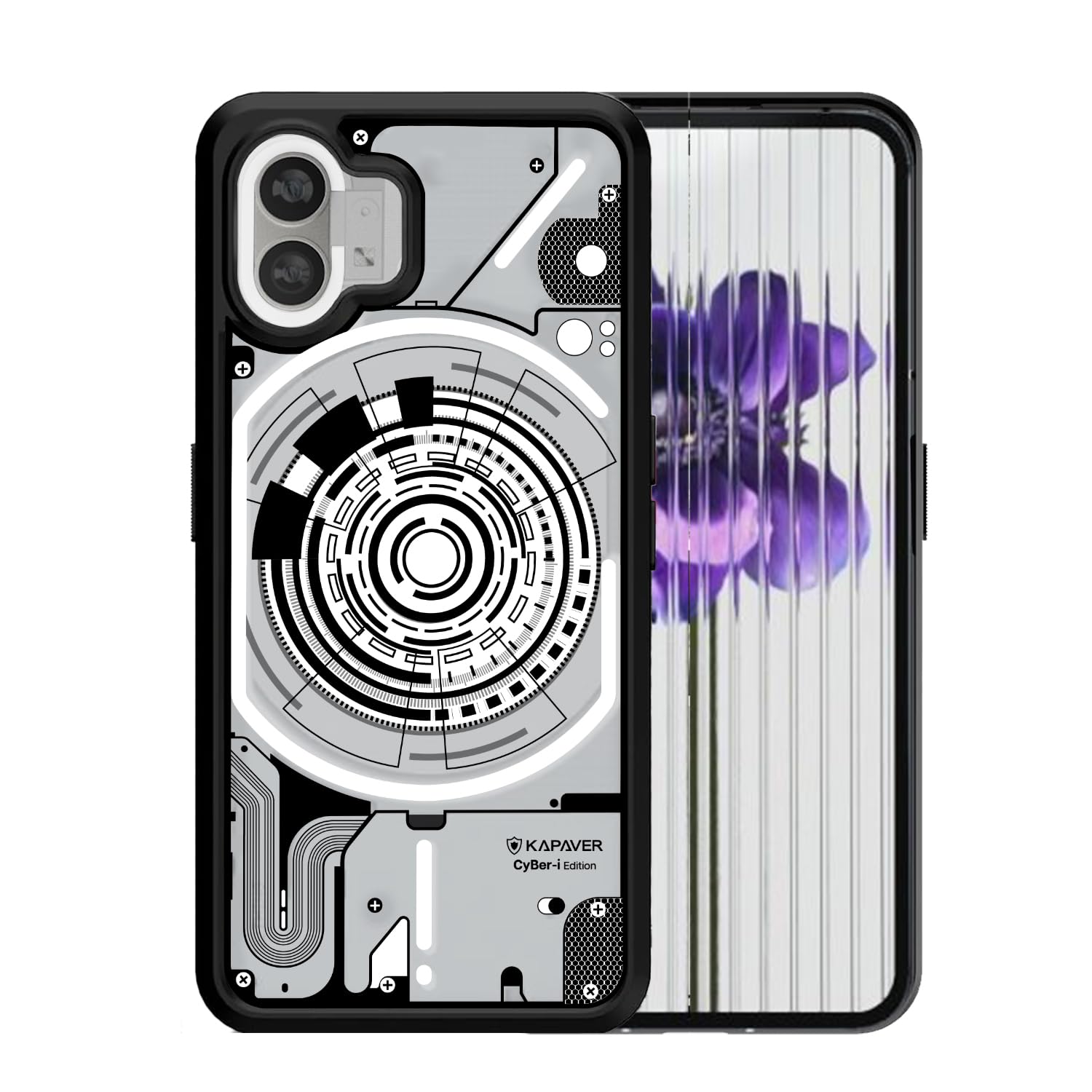 Best Nothing Phone 1 Back Cover Case | CyBer-i Edition - Black (01)