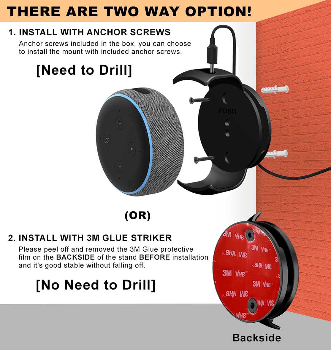Wall Mount Ifttt Echo Dot Made For Amazon Alexa Echo Pop Wall