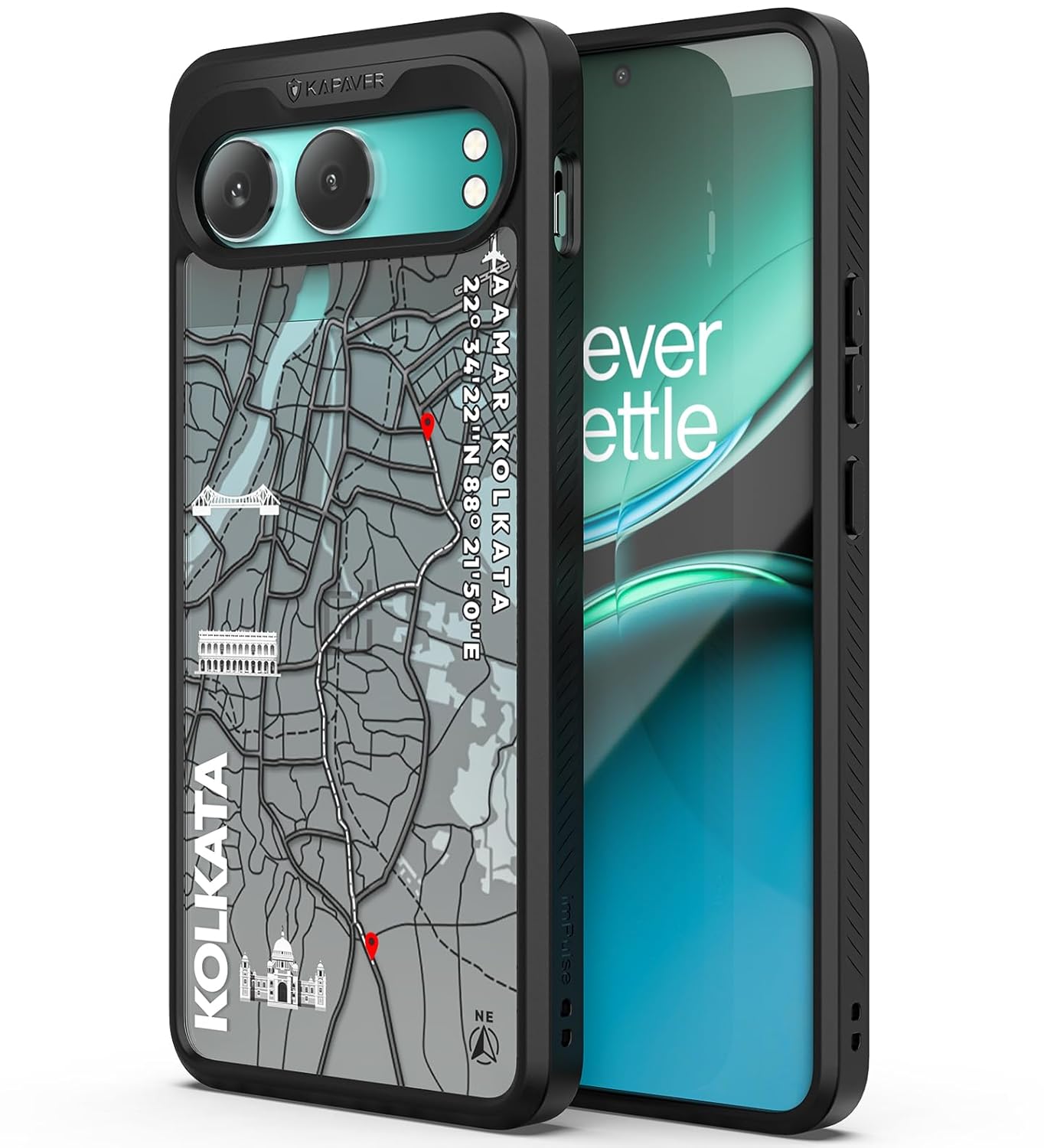 OnePlus Nord 4 Back Cover Case | GPS Edition (Kolkata) Impulse - Black