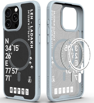 iPhone 16 Pro Back Cover Case | GPS Edition (Leh-Ladakh) Mag X - Gray