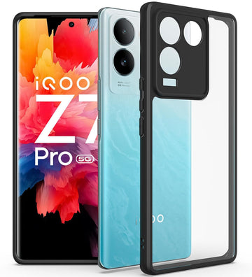 iQOO Z7 Pro/Vivo T2 Pro 5G (FOSO) Royal Shock Proof Back Cover Case | (PC+TPU) - Clear