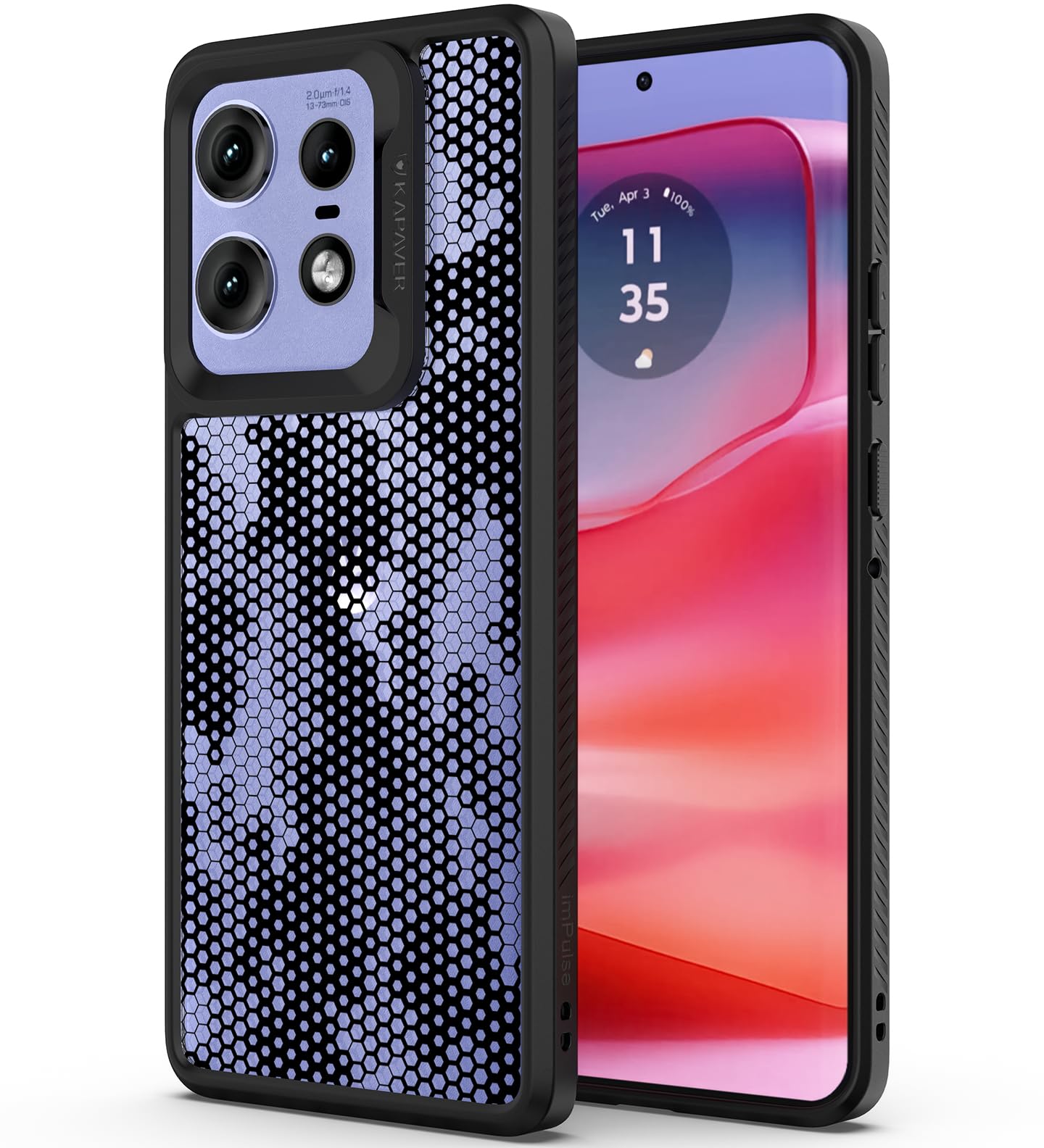 Coque TPU Carbone Pour Motorola Moto Edge 50 Pro - Noire, Protection Anti-choc, Neuf