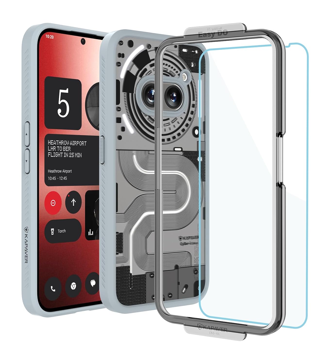 Nothing Phone 2a Plus / Nothing Phone 2a 5G Back Cover Case With Glass | CyBer-i Edition - Gray (01)