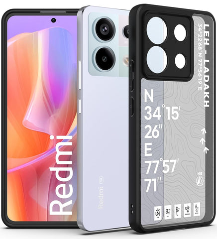 KAPAVER GPS Edition Back Cover Case Compatible for Redmi Note 13 Pro (PC+TPU) (Leh-Ladakh)