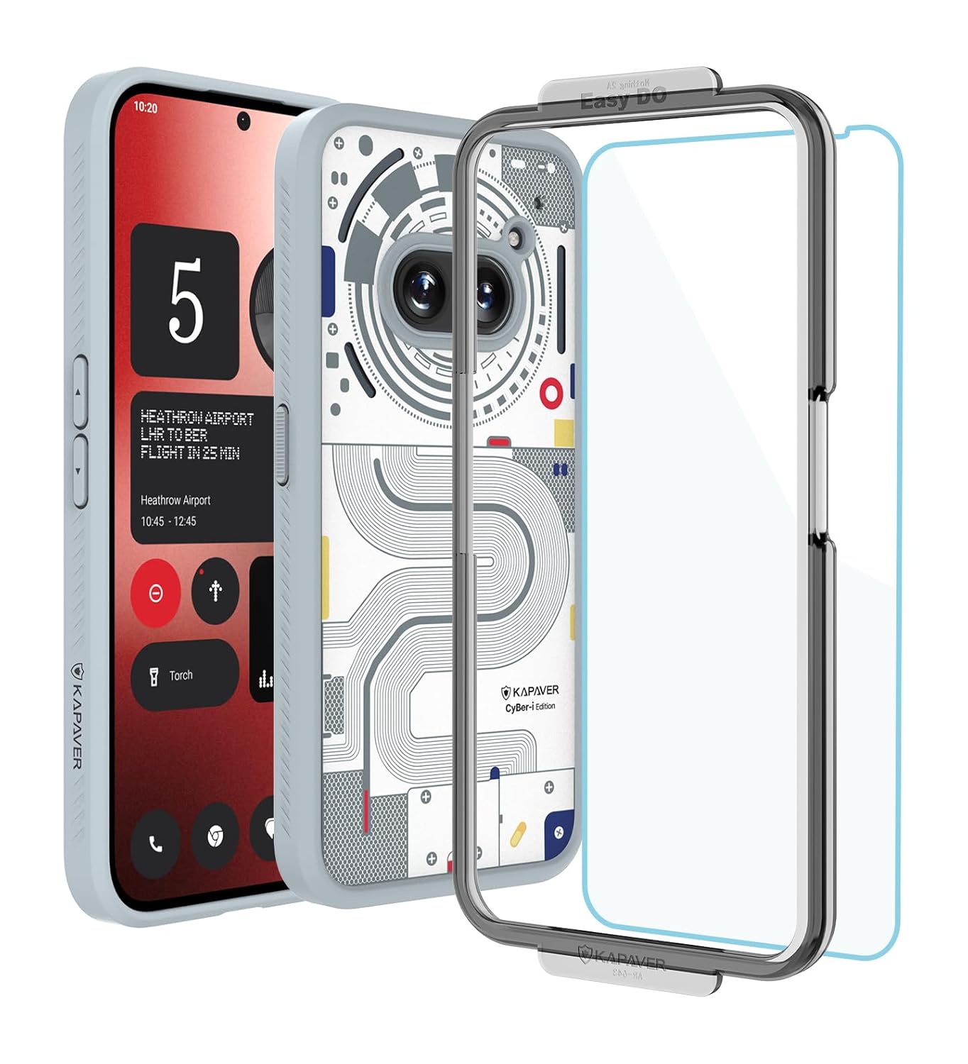 Nothing Phone 2a Plus / Nothing Phone 2a 5G Back Cover Case With Glass | CyBer-i Community Edition - Gray