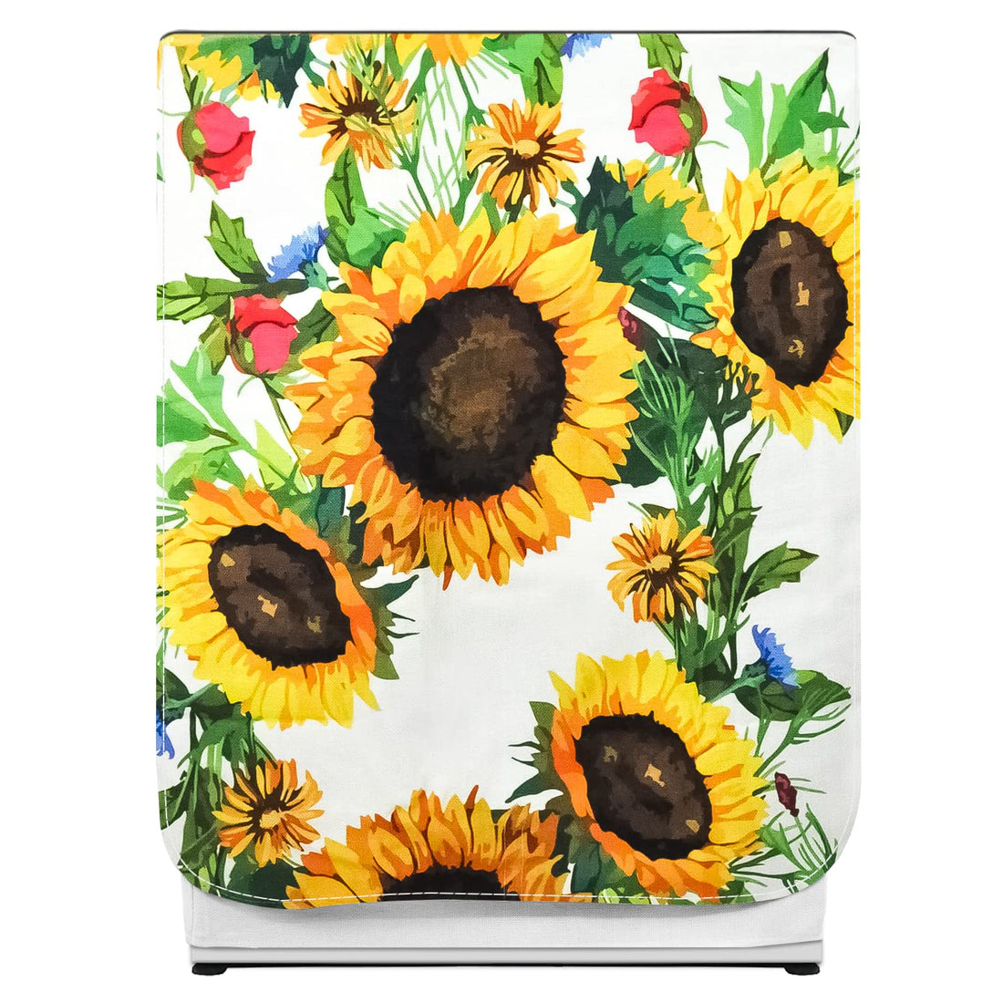 FABKUC Splash-proof, Dustproof Washer Dryer Cover Washing Machine Cover for Front-Loading Machine (Sunflower 2)