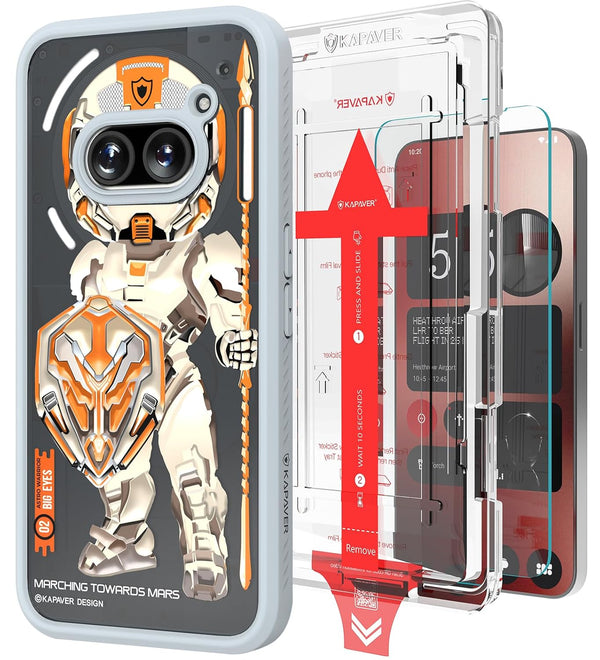 Nothing Phone 2a Plus / Nothing Phone 2a 5G Back Cover Case With Glass | Impulse - Astro Warrior Gray