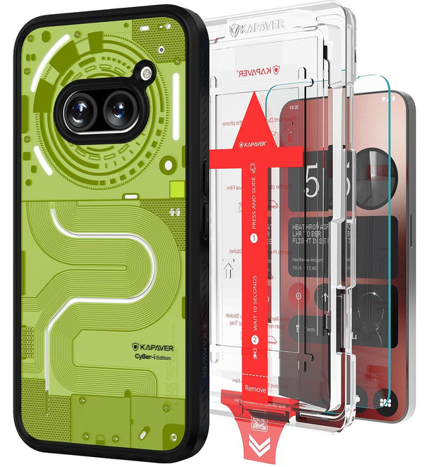 Nothing Phone 2a Plus / Nothing Phone 2a 5G Back Cover Case With Glass | CyBer-i Edition - Black (02)