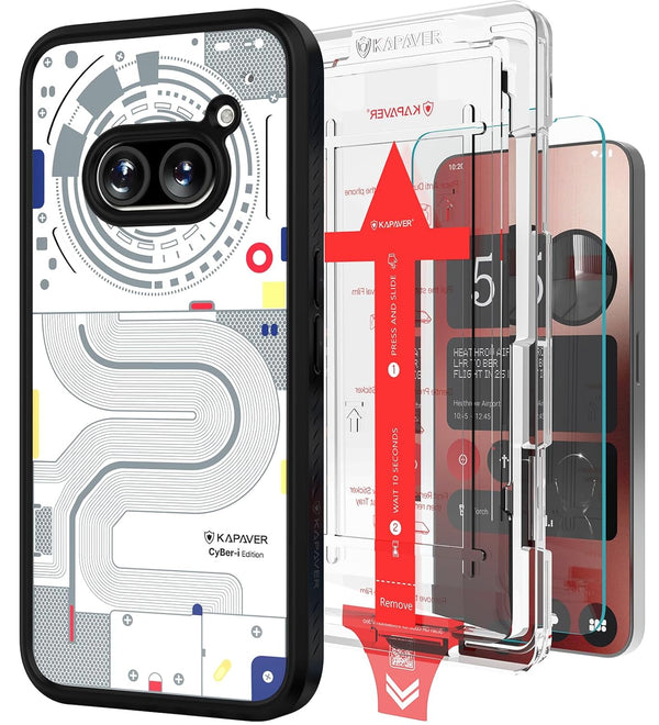 Nothing Phone 2a Plus / Nothing Phone 2a 5G Back Cover Case With Glass | CyBer-i Community Edition - Black