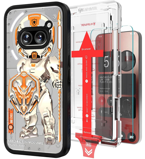 Nothing Phone 2a Plus / Nothing Phone 2a 5G Back Cover Case With Glass | Impulse - Astro Warrior Black