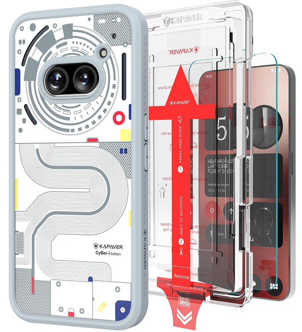 Nothing Phone 2a Plus / Nothing Phone 2a 5G Back Cover Case With Glass | CyBer-i Community Edition - Gray