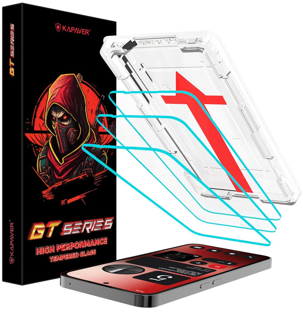 Nothing Phone 2A Plus / 2A Tempered Glass Screen Protector Guard | Glass HD - 3 Pack (with 3 EasyDo Applicator)