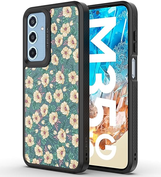 Samsung Galaxy M35 Back Cover Case | Floral Bloom-Black