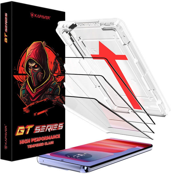 Moto Edge 50 Pro Tempered Glass Screen Protector Guard | Glass HD - 3 Pack (with 3 EasyDo Applicator)