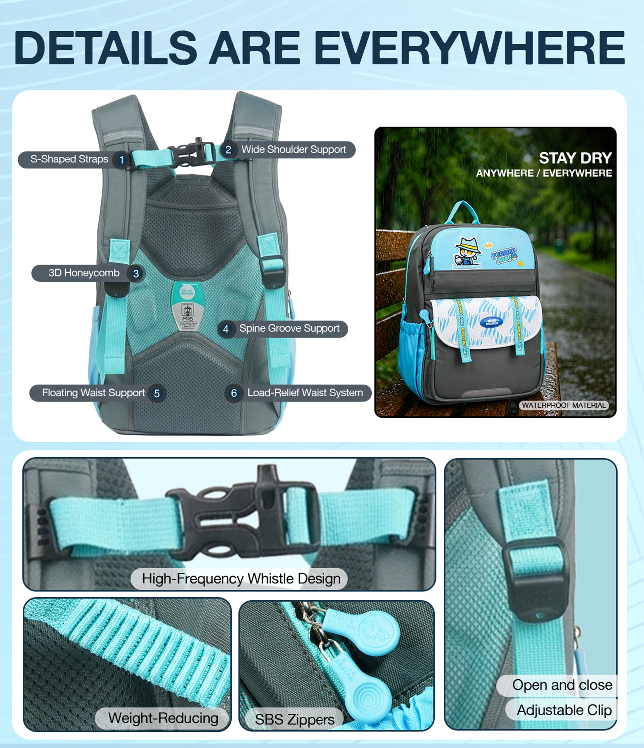 spine support school bag