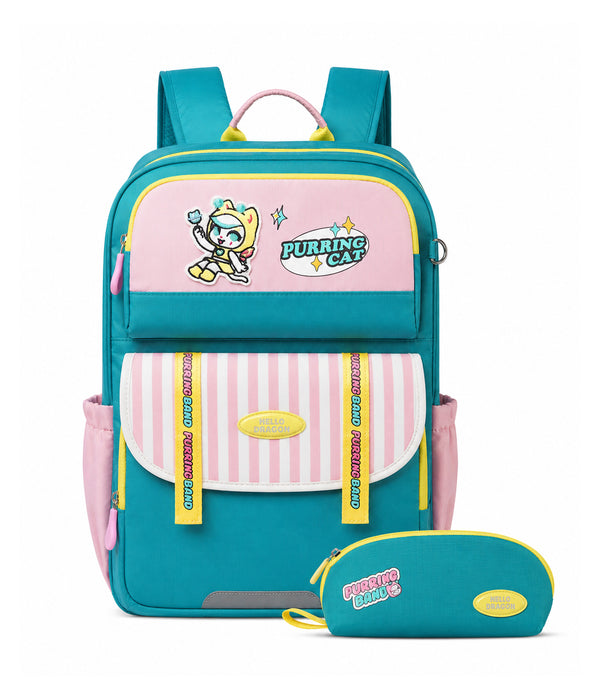 HELLO DRAGON by Kapaver AGS Kids School Backpack for Boys & Girls - Teal (22L)