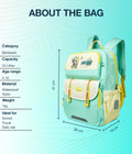 Hello Dragon lightweight AGS school bag in Light Green