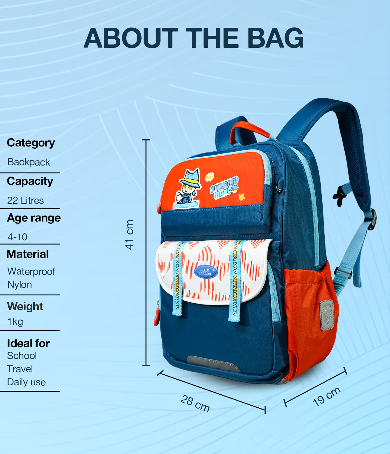 Spine support school bag