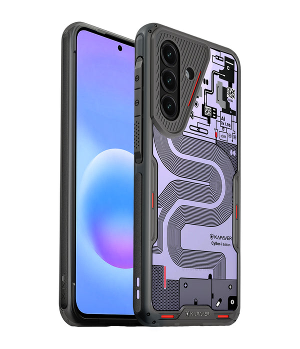 Samsung Galaxy A57 Back Cover Case | CyBer-i Edition iON-X - Smoke Black