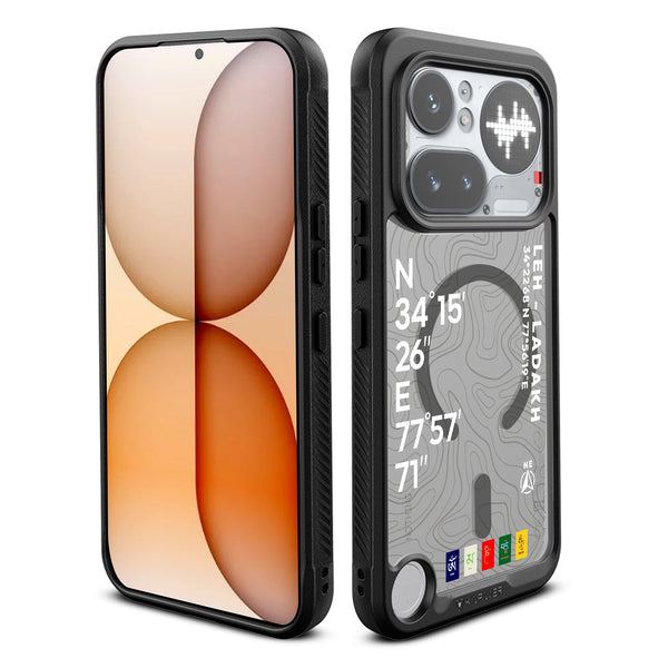 (Refurbished) Nothing Phone 4a Pro Back Cover Case | GPS Edition (Leh-Ladakh) Mag X - Black