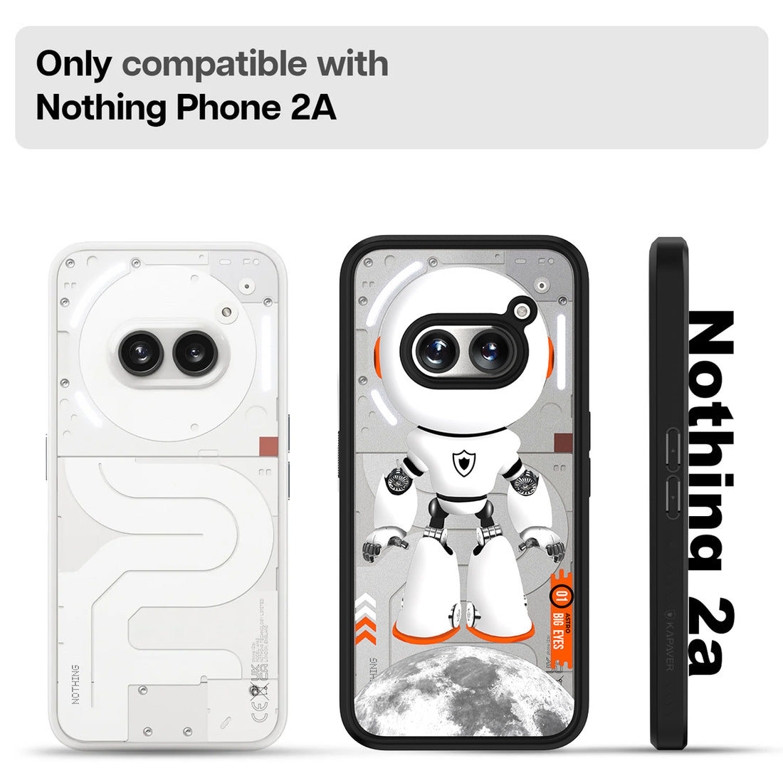 Nothing Phone 2a 5G  Back Cover Case | Impulse (Astro Big Eyes) - Black