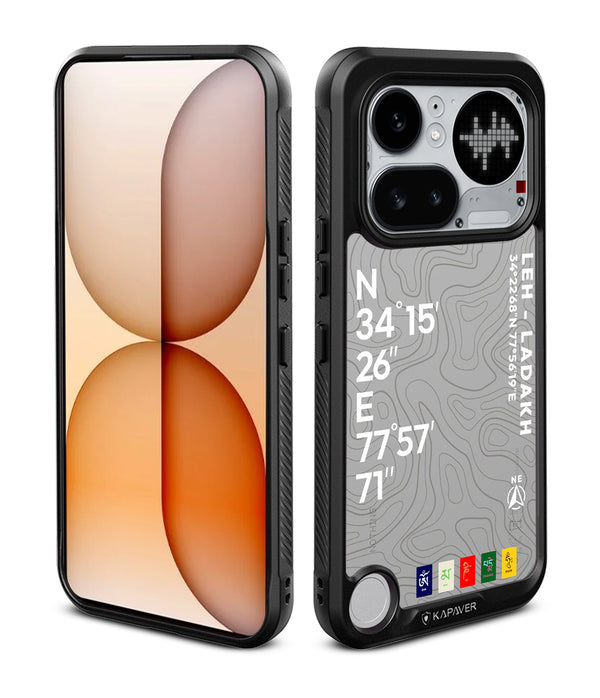 Nothing Phone 4a Pro Back Cover Case | GPS Edition (Leh-Ladakh) Impulse - Black