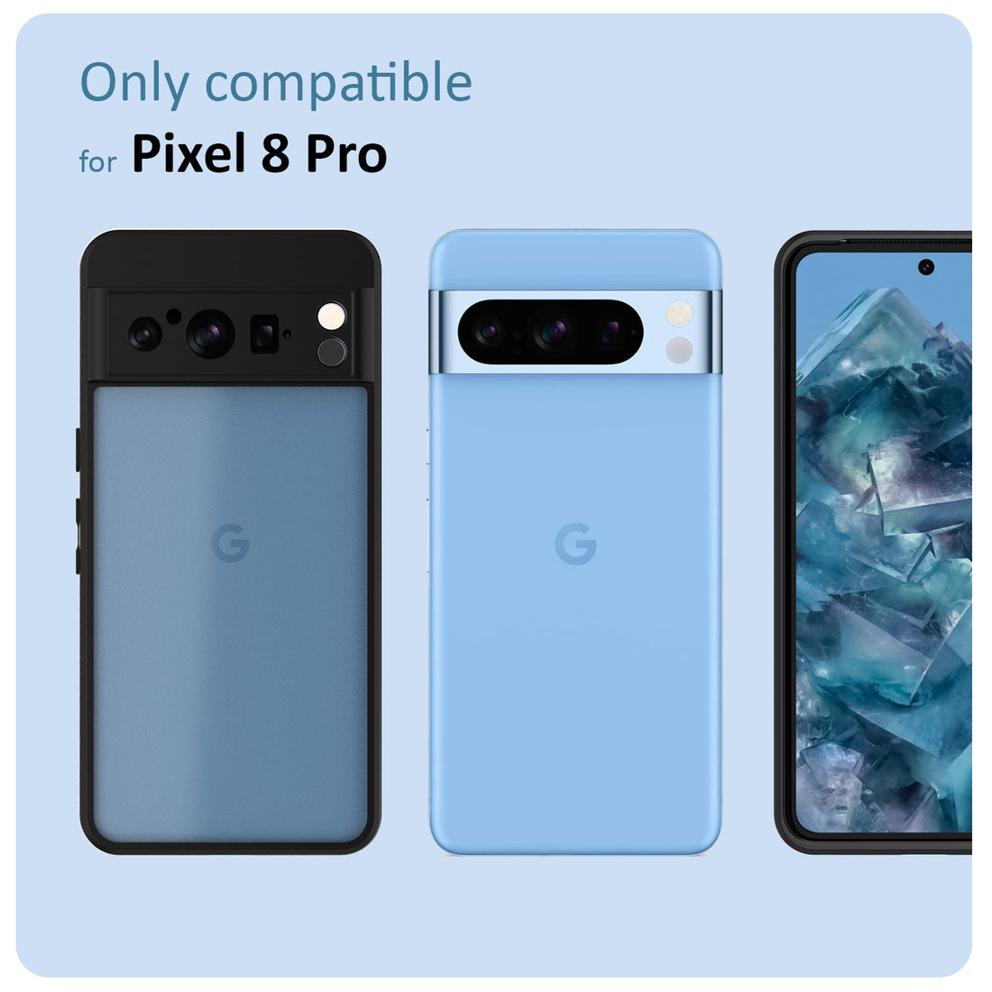 Google Pixel 8 Pro 5G Back Cover Case | Hybrid - Black