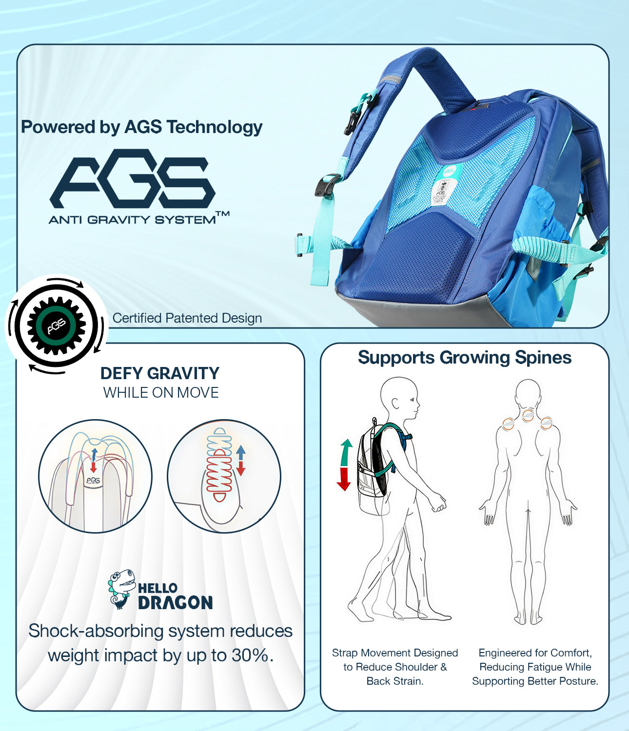 Anitgravity school bag