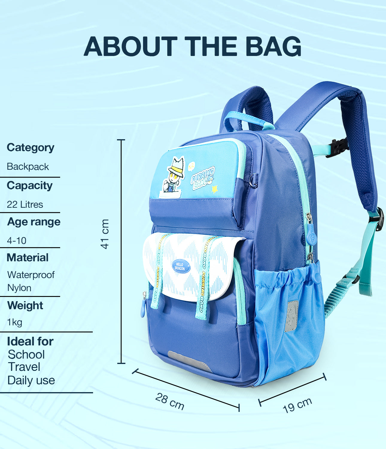4-7 years kids school bag