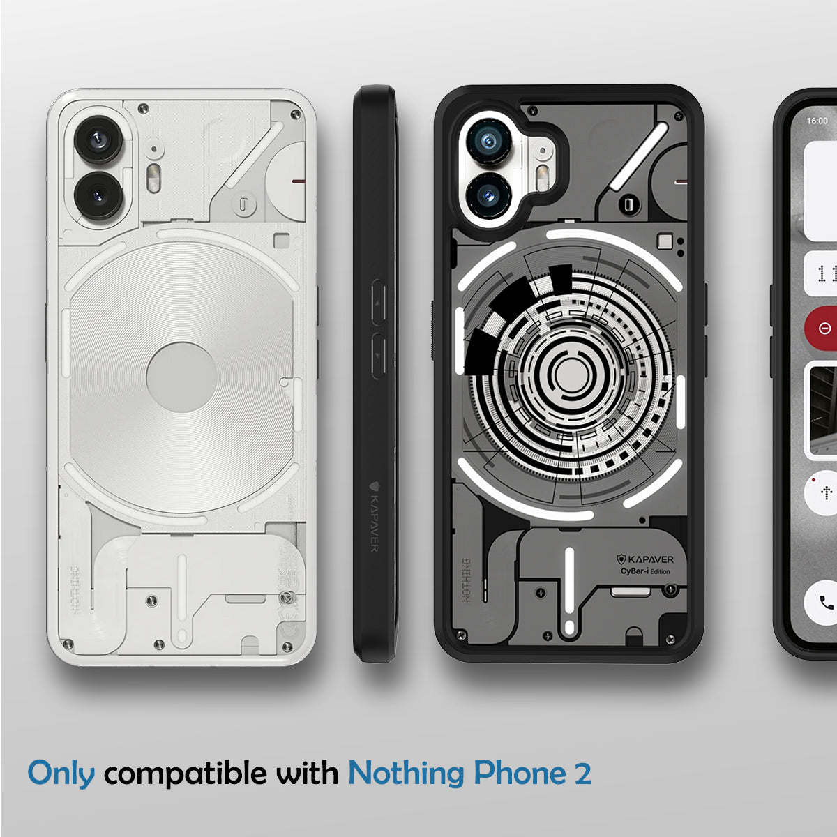 Best Nothing Phone 2 Back Cover Case | CyBer-i Edition - Black (01)