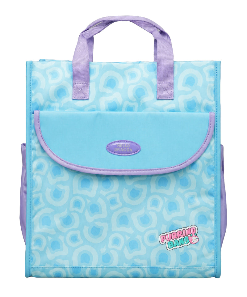 HELLO DRAGON Lunch Bag for Kids & Women | Insulated 13L Tote Bag | Baby Blue
