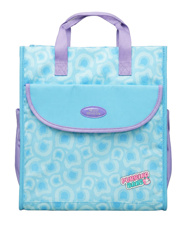 HELLO DRAGON by Kapaver Reusable Lunch Bag for Kids & Women | Insulated Tote Bag for School, Office, Picnic & Travel | Lightweight 13L Lunch Bag with Spacious Storage - Baby Blue