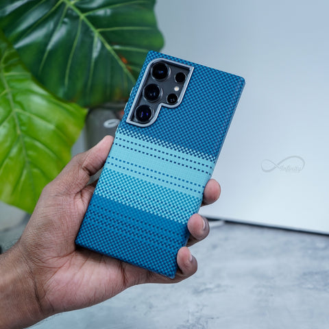 Samsung Galaxy S24 Ultra Back Cover Case | Carbon Fiber Mag-X - Rise Blue