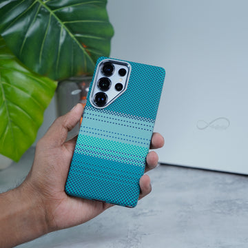 Samsung Galaxy S25 Ultra Back Cover Case | Carbon Fiber Mag-X - Rise Green