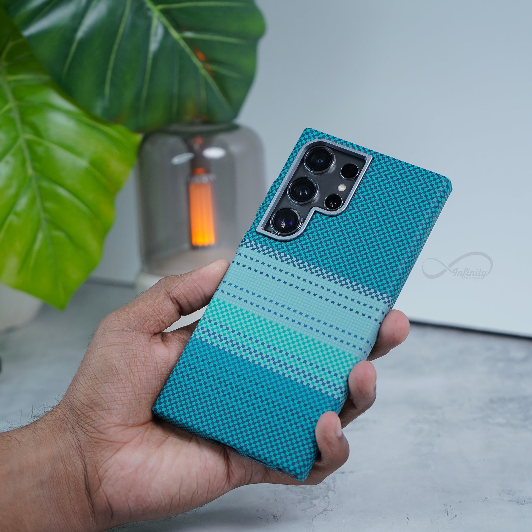 Samsung Galaxy S24 Ultra Back Cover Case | Carbon Fiber Mag-X - Rise Green