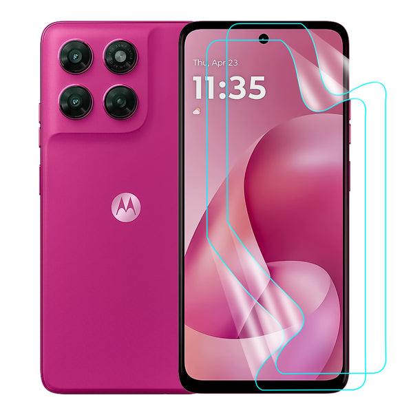 Motorola G77 Power Screen Protector Guard [Clear] | Easy Do Film - 2 Pack [NOT TEMPERED GLASS]
