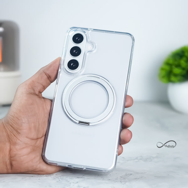 Samsung Galaxy S26 Plus Back Cover Case | 360 Kickstand Mag-X - Clear