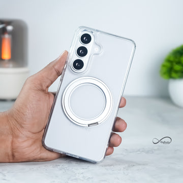 Samsung Galaxy S26 Back Cover Case | 360 Kickstand Mag-X - Clear