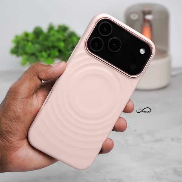 iPhone 17 Pro Max Back Cover Case | Silicone Wave Mag-X - Pink